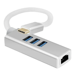 Helos 288390 hub & concentrateur USB Type-C 5000 Mbit/s Argent