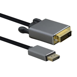 Helos 288449 câble DisplayPort 2 m DVI-D Noir, Gris