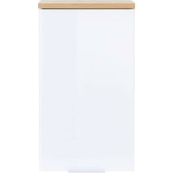 Germania - Meuble de rangement suspendu 39x27x69 cm blanc et chêne - pesky