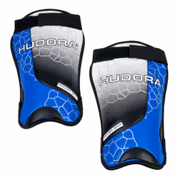 HUDORA 71567/01, Sports collectifs, Football, Protège-tibia, Noir, Bleu, M, SML, Junior