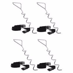 HUDORA Trampoline anchors, Kit d'ancrage de trampoline, Acier, Noir, Argent