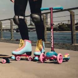 HUDORA FLitzkids 2.0 Enfants Scooter classique Bleu, Rose