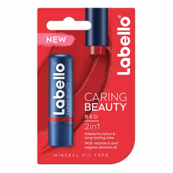Labello 88056-01000-00, Beaume pour les lèvres, Rouge, Femmes, Tous types de peau, Huile d'amande, Beurre de karité, Hydratan ...