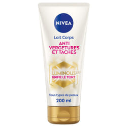 NIVEA Soin Corps Anti-Cellulite et Vergetures - Lait Luminous 630 pour une Peau Lisse et Uniforme 200ml
