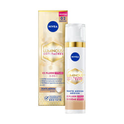 NIVEA Soin Visage Fluide CC 3-en-1 Luminous630 Anti-Taches Teinte Medium, SPF 30, 40 ml - Beauté & Maquillage