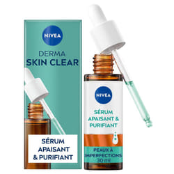 NIVEA Sérum Purifiant Apaisant Derma Skin Clear - Soin Visage pour une Peau Nette et Clarifiée - 30 ml