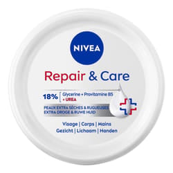 NIVEA Crème Multi-Usages Repair & Care Urée pour le Corps - Soin Hydratant et Réparateur pour une Peau Douce - Pot 400 ml
