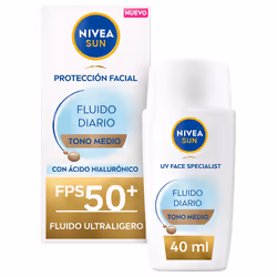 Fluide solaire quotidien protection visage SPF50+ #ton moyen