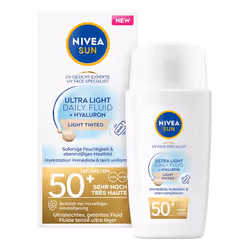 NIVEA 4006000172378, Liquide de protection solaire, Visage, Bouteille, Bronzage, Hydratant, Protection, Peau sensible, Tous t ...