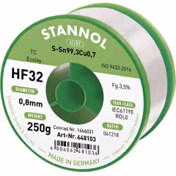 Informations techniques ISO 9453:2014 S-SN99,3Cu0,7 / TC IEC 61190-1-3 ROL0 / 1.1.3.B Teneur en flux 3,5 % Informations techn ...
