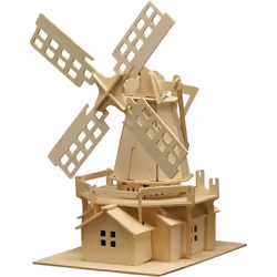Kit de construction Moulin à Vent en bois - PEBARO - Pour enfants dès 6 ans