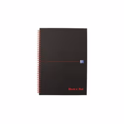 Oxford 400047609, Monochromatique, Noir, A4, 70 feuilles, Mat, Papier quadrillé
