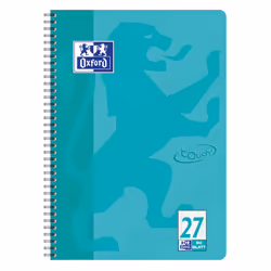 Oxford TOUCH, Image, Couleur aqua, A4+, 80 feuilles, 90 g/m², Papier ligné