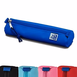 Trousse à crayons - OXFORD - Petit modèle - Polyester durable - Zippée - Bleu