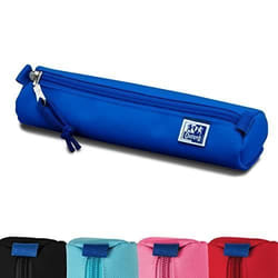 Trousse à crayons - OXFORD - Petit modèle - Polyester durable - Zippée - Bleu