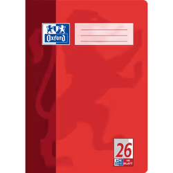 Elba 384401626, Rouge, A4, 16 feuilles, 90 g/m², Papier quadrillé, Adulte