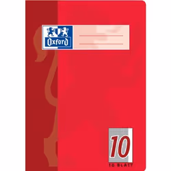 Elba 384501610, Rouge, A5, 16 feuilles, 90 g/m², Papier quadrillé, Adulte