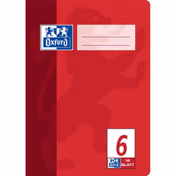 Oxford 100050369, Rouge, A5, 90 g/m²