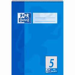 Oxford 100050388, Bleu, A5, 90 g/m²