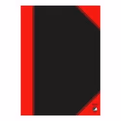 Bantex 100302815, Monochromatique, Noir, Rouge, A4, 96 feuilles, 70 g/m², Livre broché