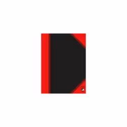 Bantex 100302816, Monochromatique, Noir, Rouge, A6, 96 feuilles, 70 g/m², Livre broché