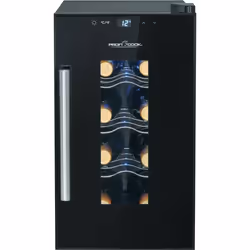 ProfiCook PC-WK 1232, Refroidisseur de vin compresseur, Pose libre, 8 bouteille(s), G, Lumière intérieure, Noir