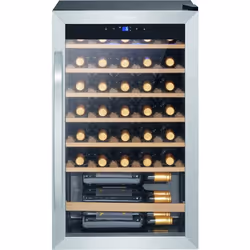 ProfiCook PC-WK 1235 G, Refroidisseur de vin compresseur, Pose libre, 36 bouteille(s), G, Lumière intérieure, Noir