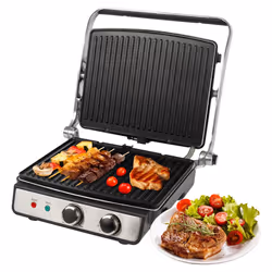 ProfiCook PC-KG 1264, Noir, Acier inoxydable, Acier inoxydable, 230 x 290 mm, 180°, 2000 W, 220 - 240 V