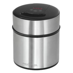ProfiCook 501140 sorbetière 1,8 L 12 W Noir, Acier inoxydable