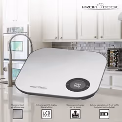 ProfiCook PC-KW 1158 BT Noir, Acier inoxydable Rectangle Balance de ménage électronique - Vue supplémentaire 4