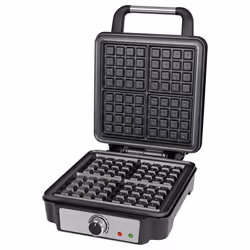 ProfiCook PC-WA 1241 4 gauffre(s) 1200 W Noir, Acier inoxydable