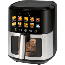 ProfiCook PC-FR 1269 H Unique 6,5 L Autonome 1700 W Friteuse d’air chaud Noir, Acier inoxydable