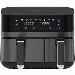 ProfiCook 501295, Friteuse, 9 L, Double, Noir, Argent, Autonome