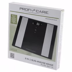 ProfiCare PC-PW 3007 FA Carré Noir Pèse-personne électronique