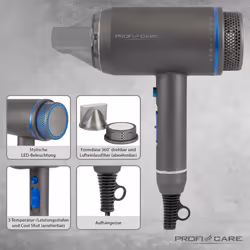 ProfiCare 330820 sèche-cheveux 1800 W Bleu, Gris - Vue supplémentaire 4