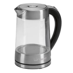 Clatronic WK 3501 G bouilloire 1,7 L 2200 W Acier inoxydable, Transparent