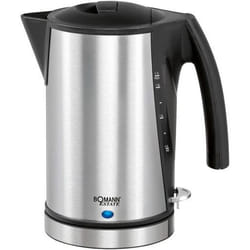 Bomann WKS 1356 CB bouilloire 1,7 L 2200 W Noir, Acier inoxydable