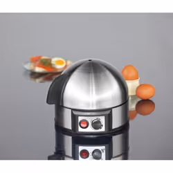 Clatronic EK 3321 7 œufs 400 W Noir, Acier inoxydable