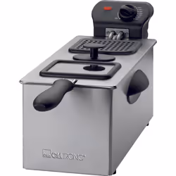 Clatronic FR 3587 Unique 3 L Autonome 2000 W Friteuse Noir, Acier inoxydable