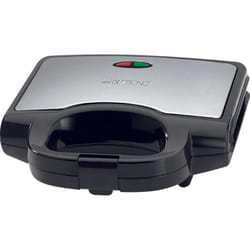 Clatronic ST 3628 gaufrier et appareil à croque-monsieur 750 W Noir, Acier inoxydable