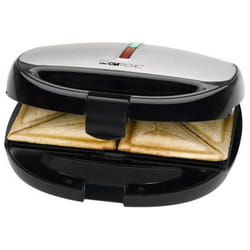Clatronic ST/WA 3670 gaufrier et appareil à croque-monsieur 800 W Noir, Acier inoxydable