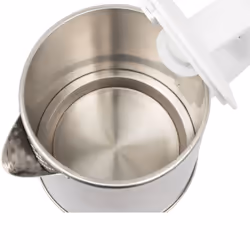 Clatronic WKS 3692 bouilloire 1,5 L 2200 W Acier inoxydable, Blanc