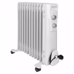 Clatronic RA 3737, Chauffage électrique à bain d’huile, Huile, CE, Intérieure, Sol, Blanc