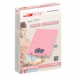 Clatronic KW 3626 Rose Rectangle Balance de ménage électronique