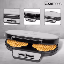 Clatronic 263934 moule à gauffres 2 gauffre(s) 1200 W Gris