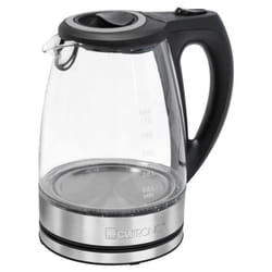Clatronic WKS 3744 G bouilloire 1,7 L 2200 W Noir, Gris, Acier inoxydable, Transparent