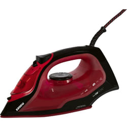 Clatronic DB 3752 Fer à repasse à sec Semelle en céramique 2200 W Rouge, Noir