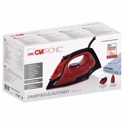 Clatronic DB 3752 Fer à repasse à sec Semelle en céramique 2200 W Rouge, Noir - Vue supplémentaire 4