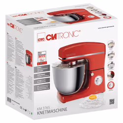 Clatronic KM 3765 robot de cuisine 1500 W 10 L Rouge, Acier inoxydable