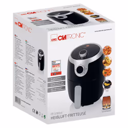 Clatronic FR 3769 H Friteuse à air chaud 1,8L 1000W Noir, Inox - Vue supplémentaire 7